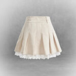 Apricot High-Waist Pleated Mini Skirt - Image 2