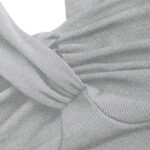 Backless Ruched Rib-Knit Halter Top - Image 3