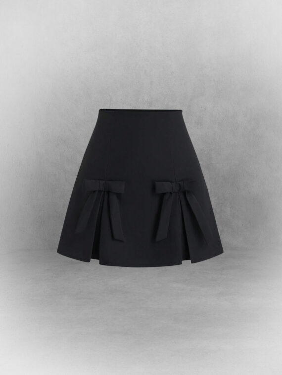 Black A-Line Mini Skirt