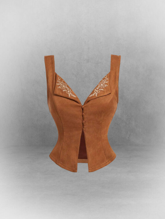 Bohemian Lace Button-Front Tank Top