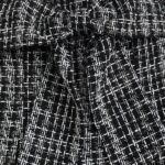 Elegant Black Tweed Strapless Mini Dress - Image 3