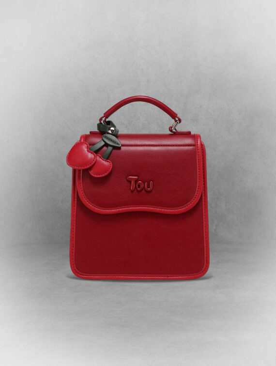 Mini Burgundy Multi-Compartment Square Bag