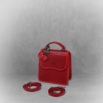 Mini Burgundy Multi-Compartment Square Bag - Image 2