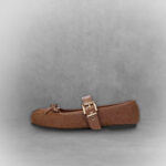 Square Toe Bowknot Mary Jane Flats - Image 2